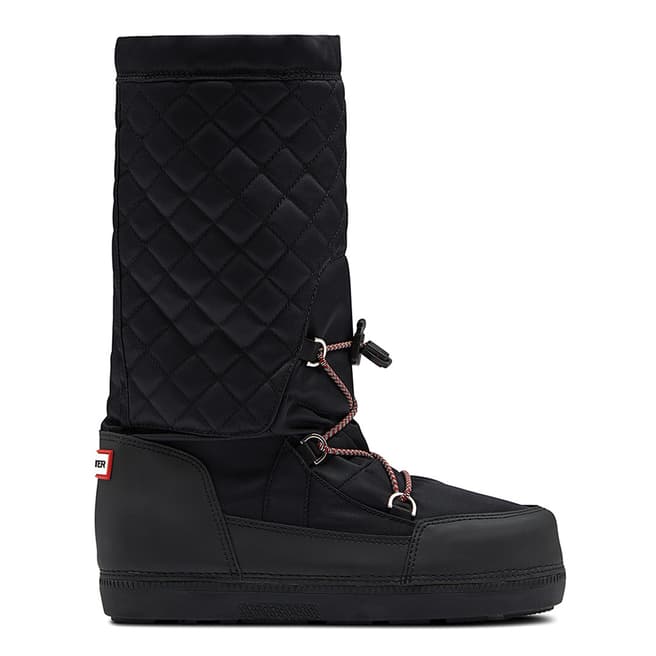 Hunter Black Original Snow Quilted Boots