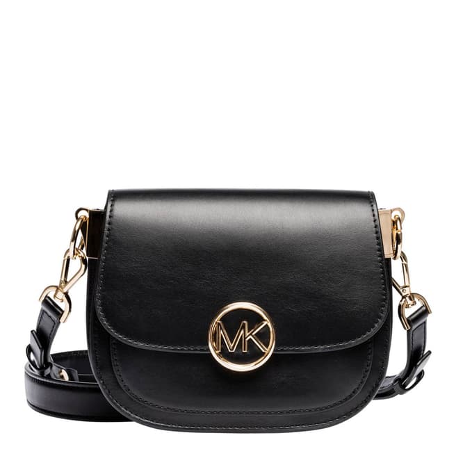 Michael Kors Black Lillie Mini Saddle Bag