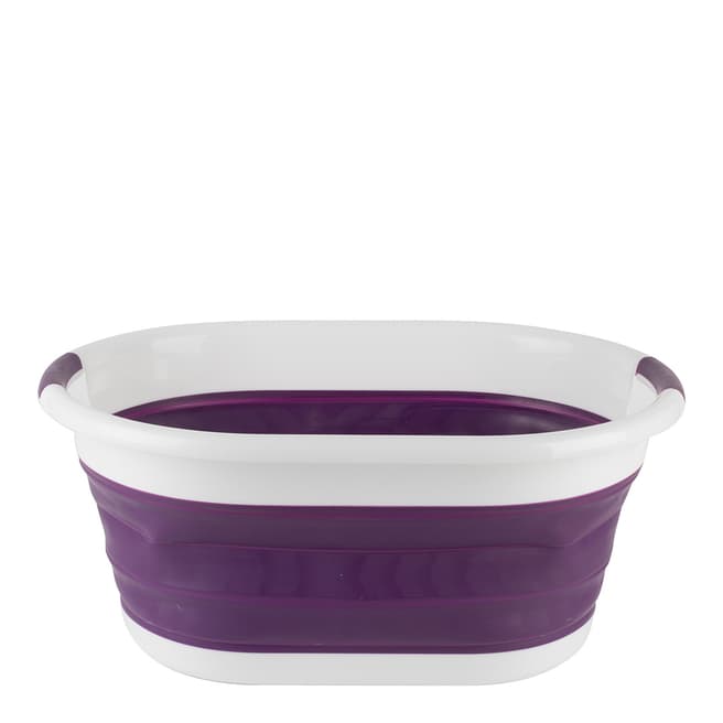 Beldray Oval Foldable Laundry Basket, Purple