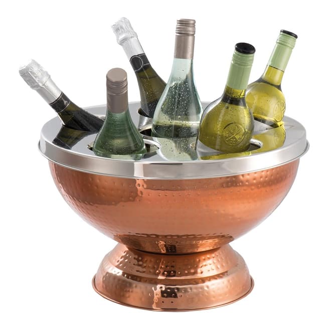 EDDINGTONS Hammered Finish Copper 6-Bottle Wine/Champagne Cooler