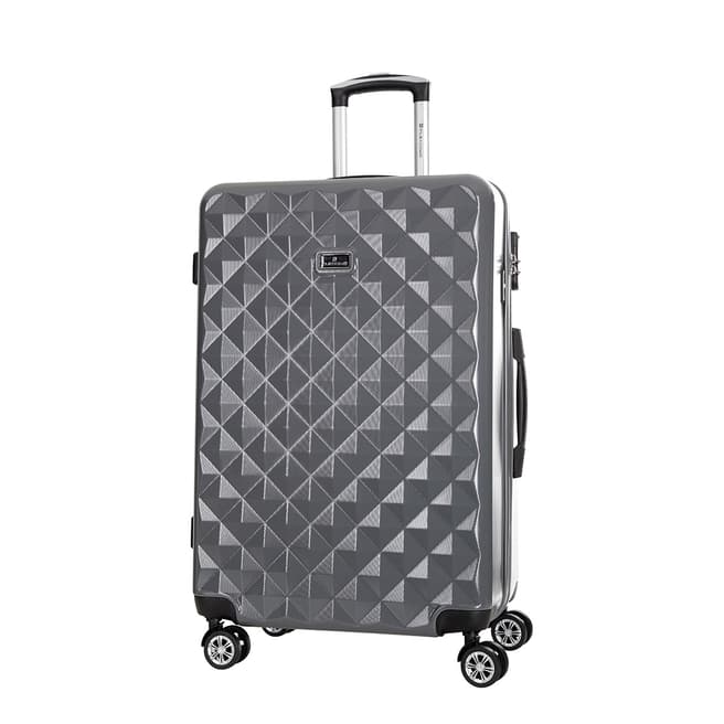 Platinium Grey Gregoria 8 Wheeled Suitcase 60cm
