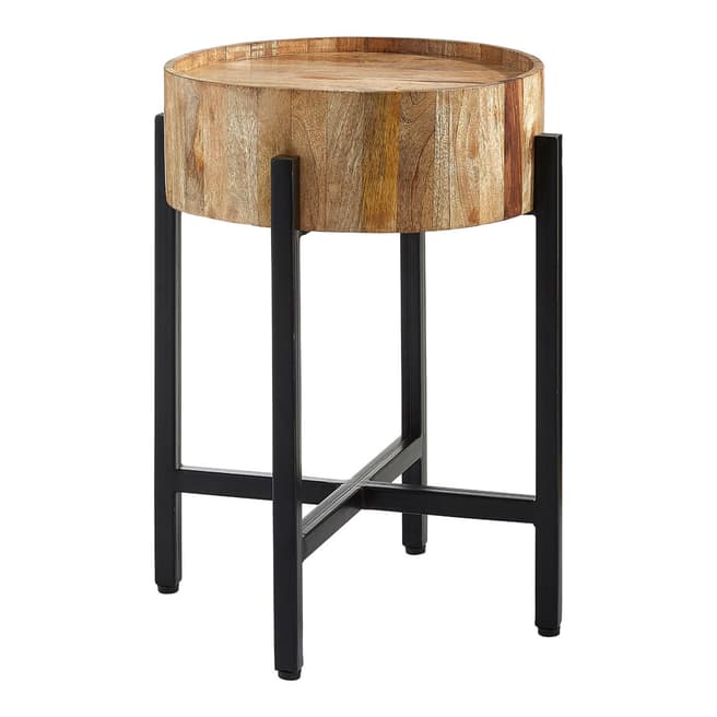 Premier Housewares Crest Mango Wood Side Table