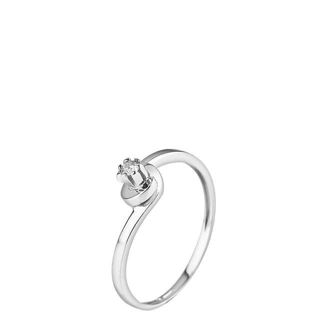 Only You White Gold 0.04 cts Solitaire Diamond Ring