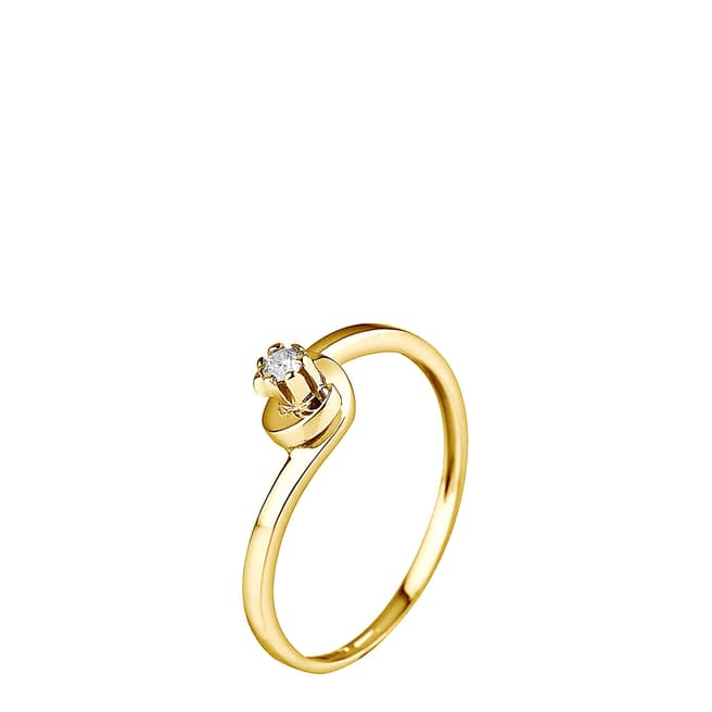Only You Yellow Gold 0.04 cts Solitaire Diamond Ring