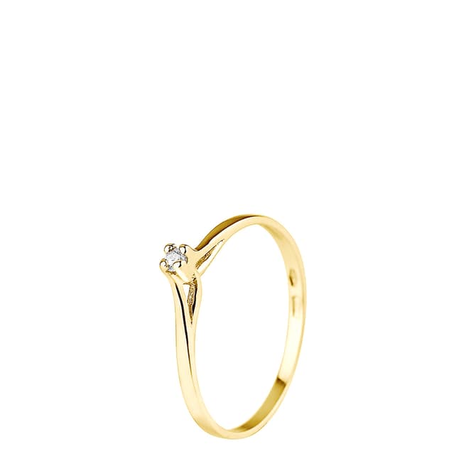 Only You Yellow Gold 0.03 cts Solitaire Diamond Ring