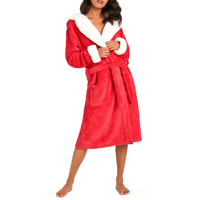 Chelsea Peers Red The Snuggle Is Real Fluffy Dressing Gown