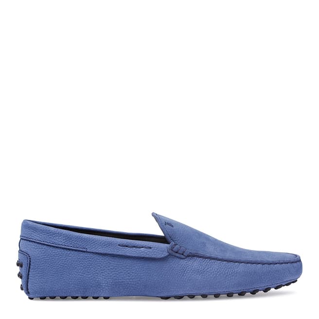Tod's Blue Leather Gommino Nuovo Moccasins 