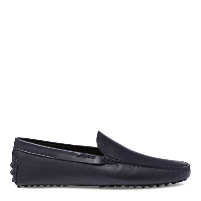 Tod's Petroleum Blue Leather Gommino Nuovo Moccasins 