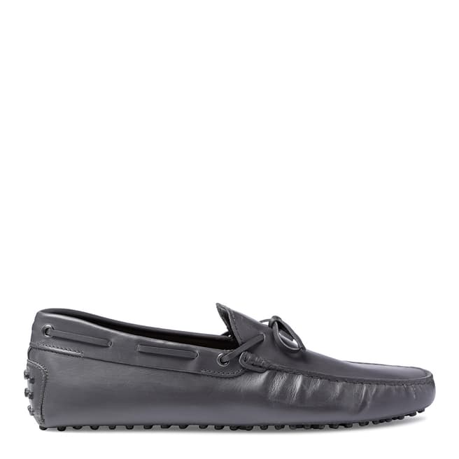 Tod's Smog Leather Laccetto Gommino Moccasins