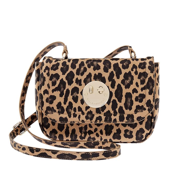 Hill & Friends Natural Leopard Printed Calf Happy Bag