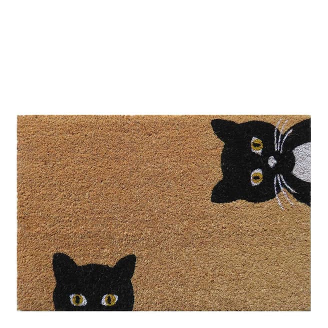 Entryways Peeping Cats Coir Doormat
