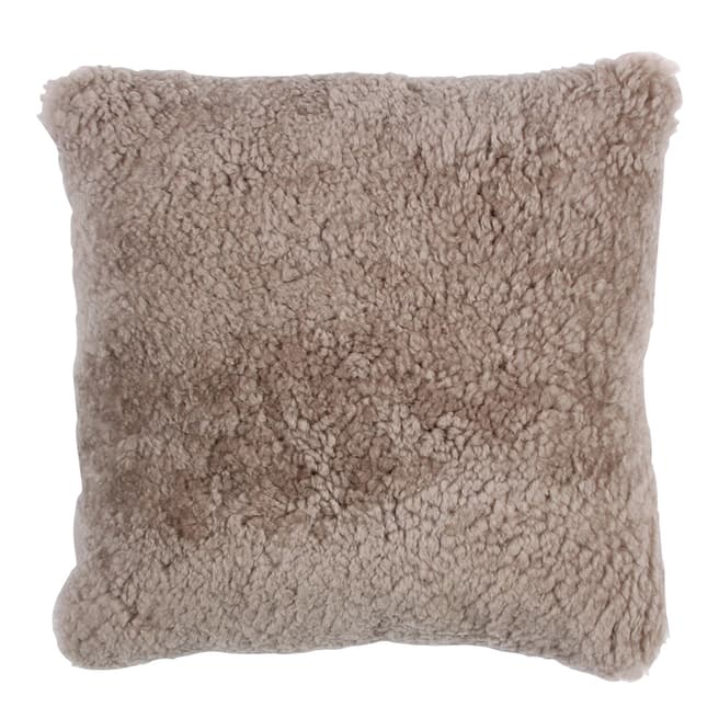 AUSKIN Flax Beige Sheepskin Curly Cushion 50x50cm