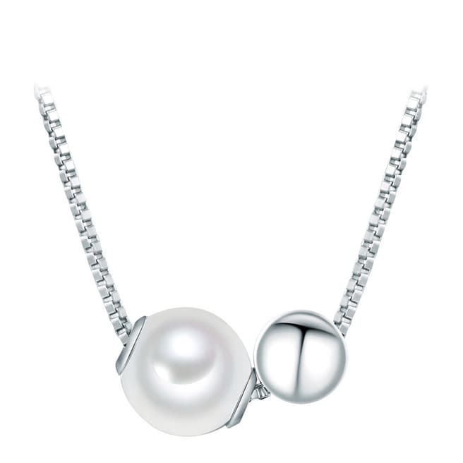 The Pacific Pearl Company Silver Fresh Water Cultured Pearl Necklace