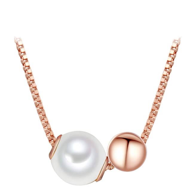 The Pacific Pearl Company Rose Gold Fresh Water Cultured Pearl Necklace