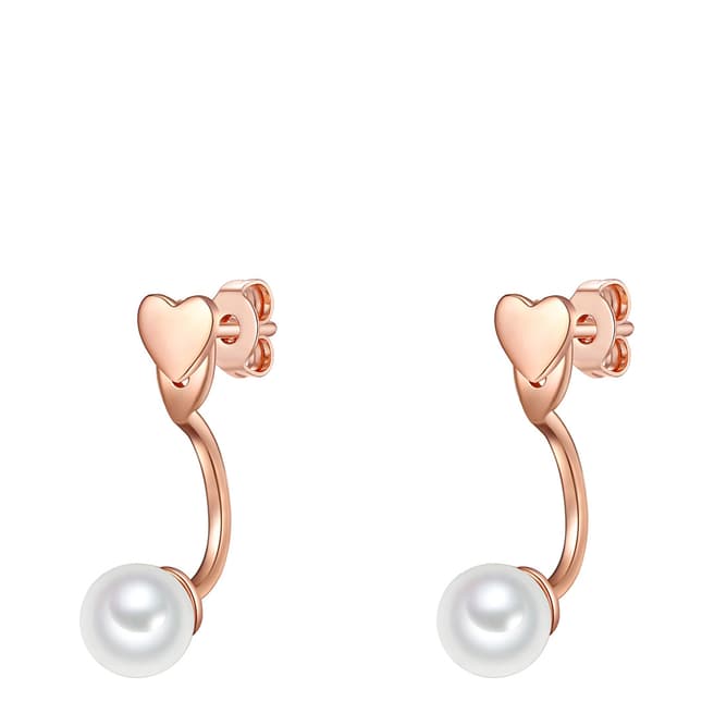 The Pacific Pearl Company Rose Gold Plated Fresh Water Cultured Pearl Earrings