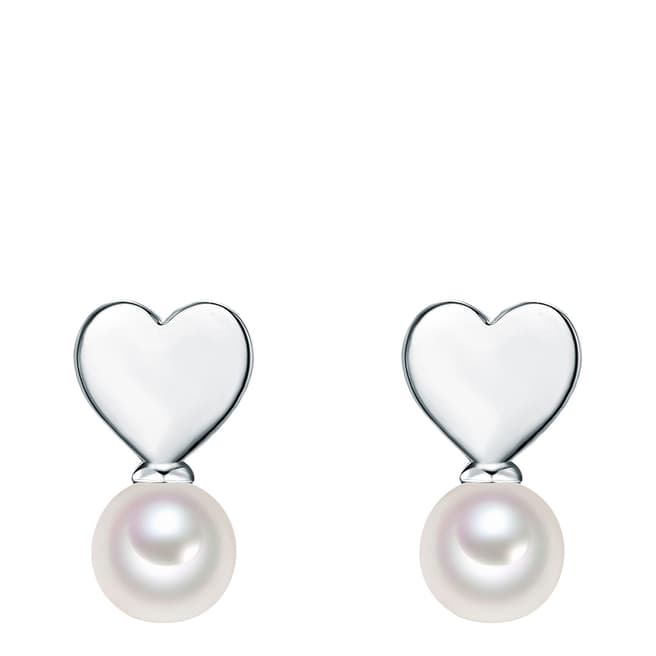 The Pacific Pearl Company Silver Plated Fresh Water Cultured Pearl Earrings