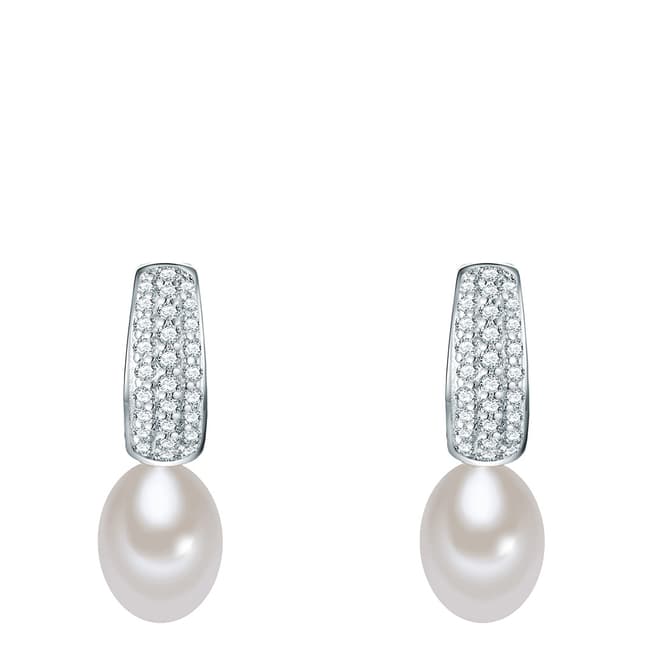 The Pacific Pearl Company Earring Sterling Silver Fresh Water Cultured Pearl (s)