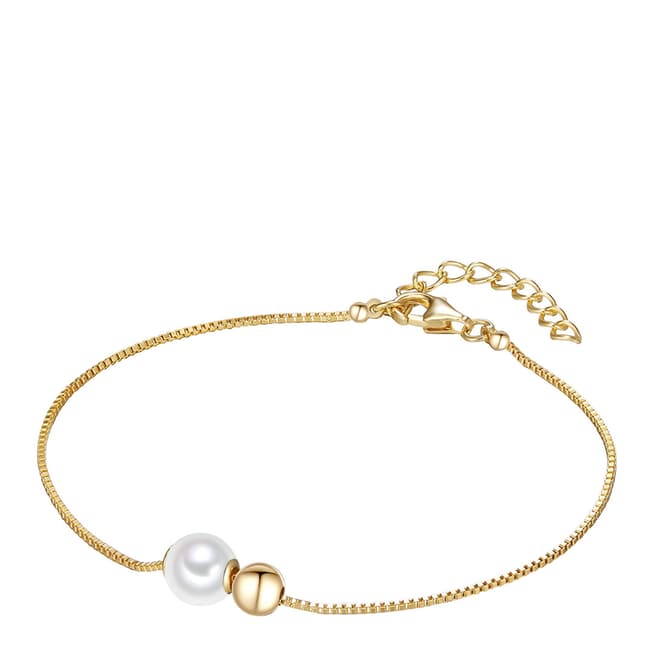 The Pacific Pearl Company Yellow Gold Plated Fresh Water Cultured Pearl Bracelet