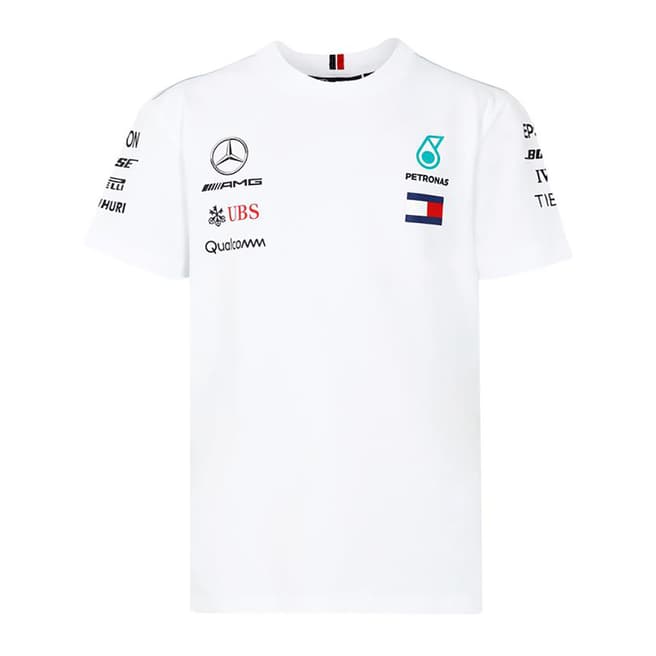 Mercedes AMG-Petronas Motorsport Kids White Driver T Shirt