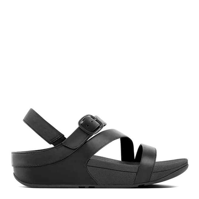 FitFlop Black Leather The Skinny II Back Strap Sandals