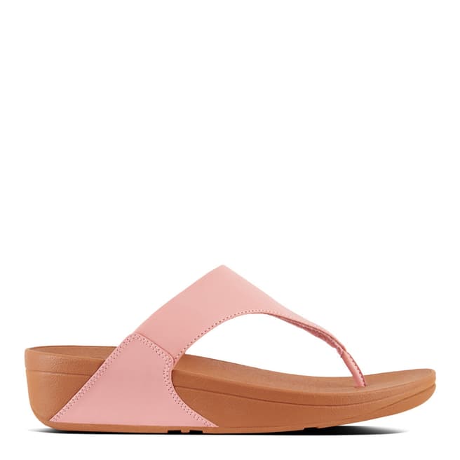 FitFlop Dusky Pink Leather Lulu Toe Post Sandals