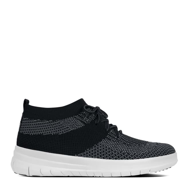 FitFlop Black/ Charcoal Uberknit High Top Sneakers
