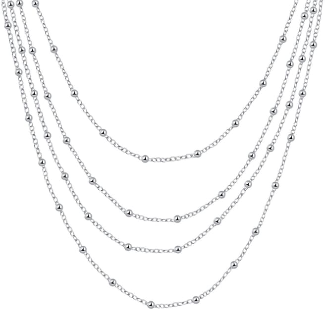 Chloe Collection by Liv Oliver Silver Layer Necklace