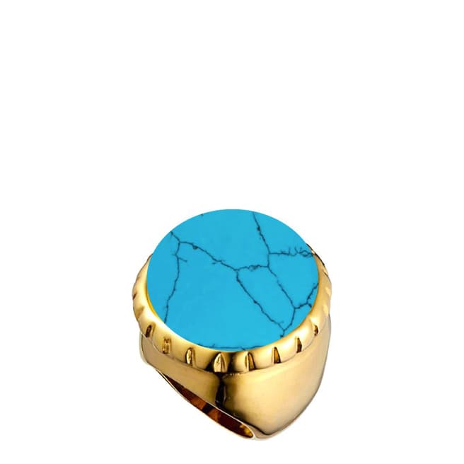 Chloe Collection by Liv Oliver Gold / Turquoise Ring