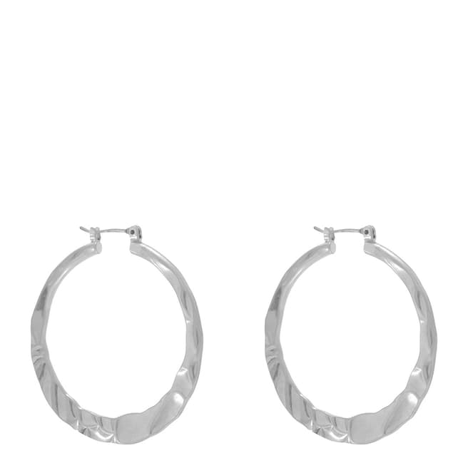 Chloe Collection by Liv Oliver Silver Hoop Earrings