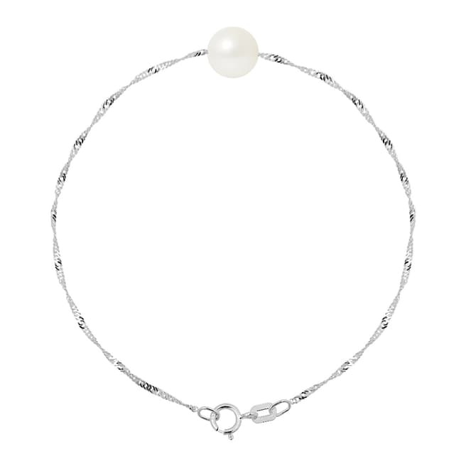 Mitzuko White Gold Bracelet with Real Cultured Freshwater Pearls