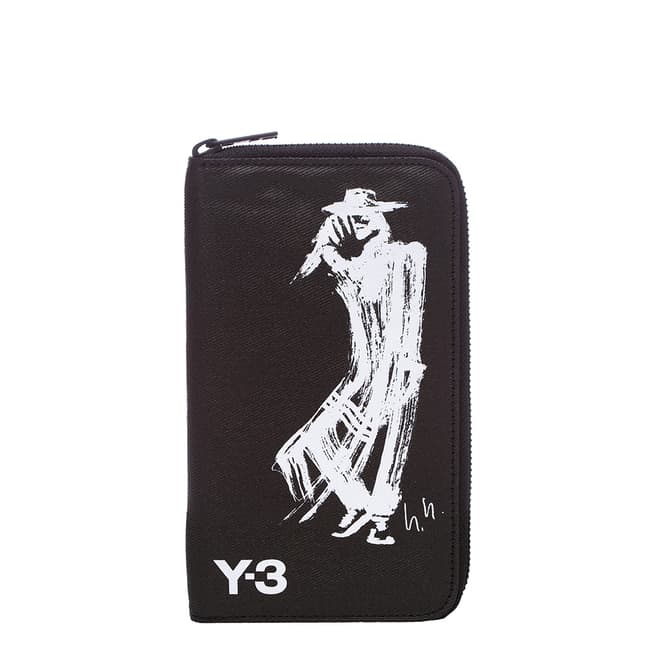 adidas Y-3 Black Yoji Large Zip Wallet