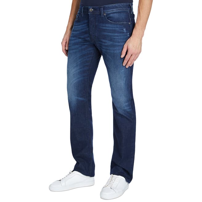Diesel Blue Denim Safado Straight Stretch Jeans