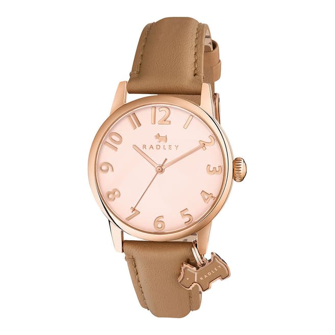 Radley Rose Gold Dial & Nude Strap Watch