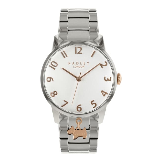 Radley Silver White Satin Dial Stainless-Steel Bracelet Watch
