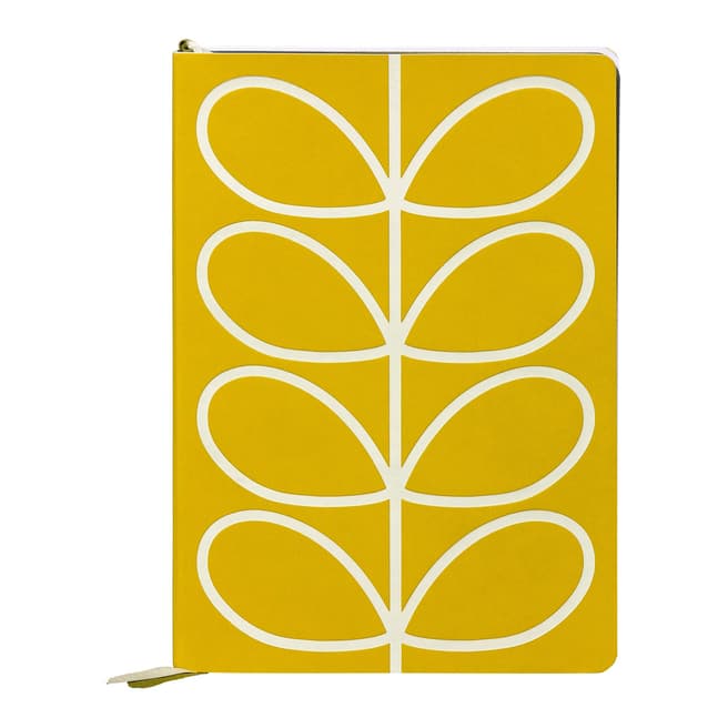 Orla Kiely A5 Classic Notebook Linear Stem Yellow