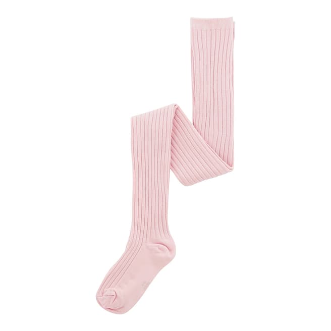 Petit Bateau Girl's Pink Ribbed Tights