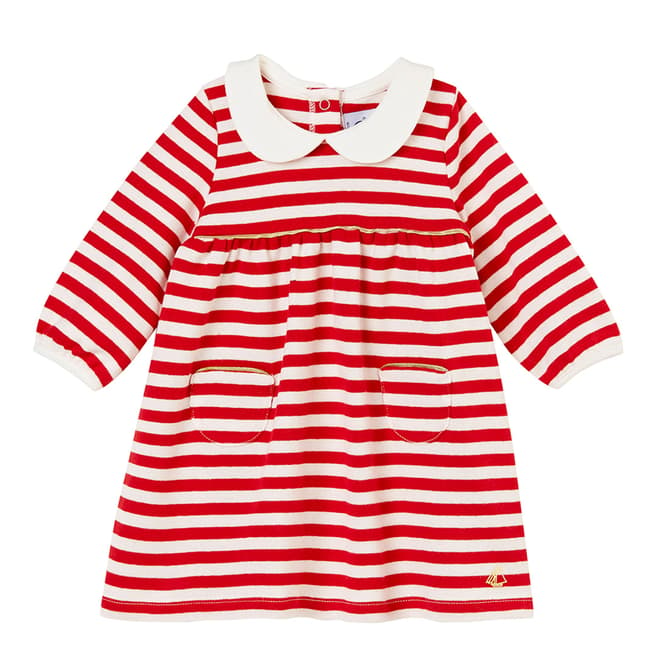 Petit Bateau Red Sailor Stripe Dress