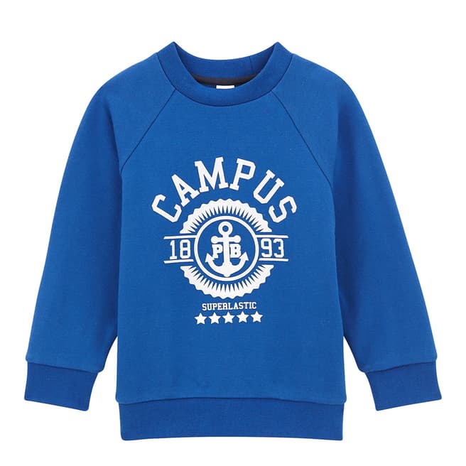 Petit Bateau Boy's Blue Campus Sweatshirt