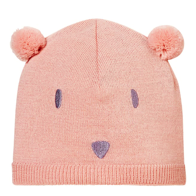 Petit Bateau Pink Teddy Bear Hat