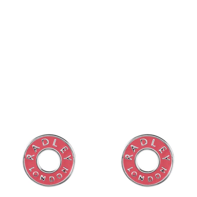 Radley Silver & Pink Esher Street Stud Earrings