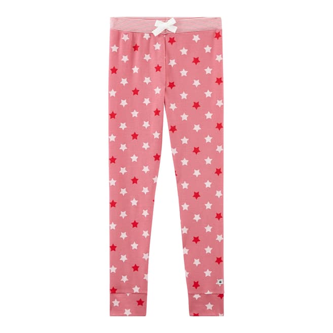 Petit Bateau Girl's Pink Star Print Pyjama Bottoms