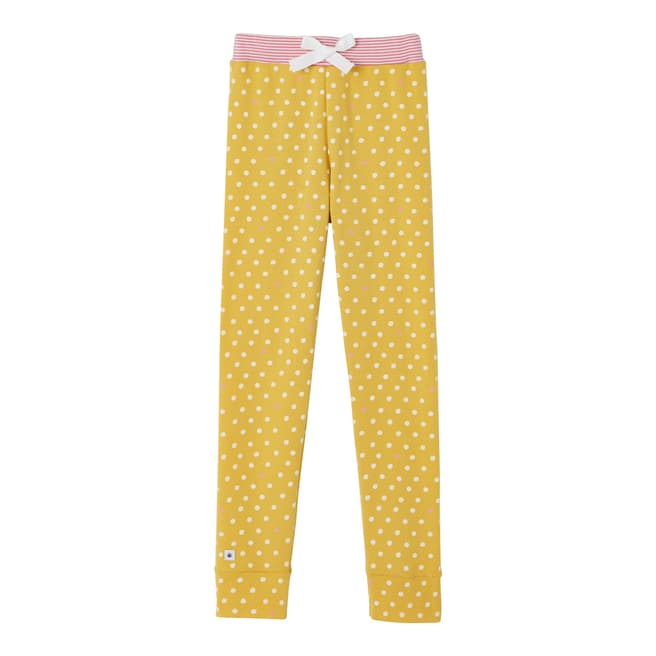 Petit Bateau Girl's Mustard Polka Dot Pyjama Bottoms