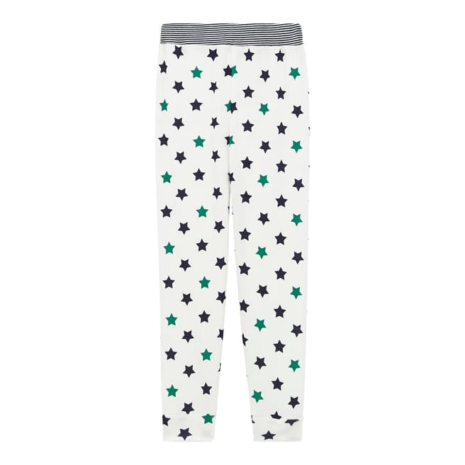 Petit Bateau Boy's White Star Print Pyjama Bottoms