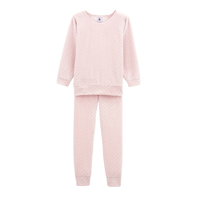 Petit Bateau Girl's Pink Delicate Star Pyjamas 
