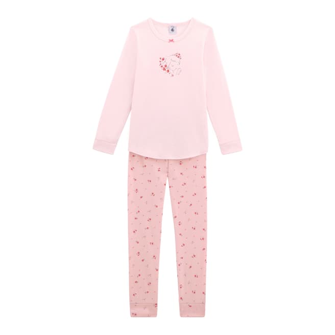 Petit Bateau Girl's Pink Delicate Floral Pyjamas 