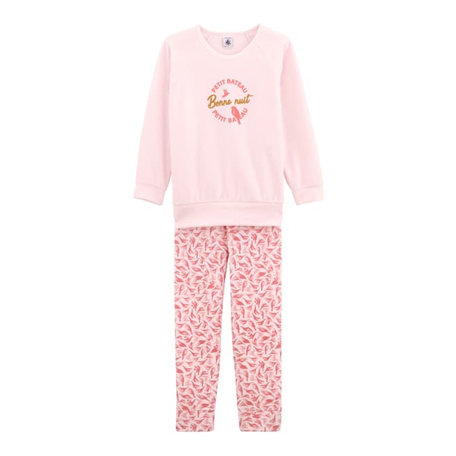 Petit Bateau Girl's Pink Motif Pyjamas 
