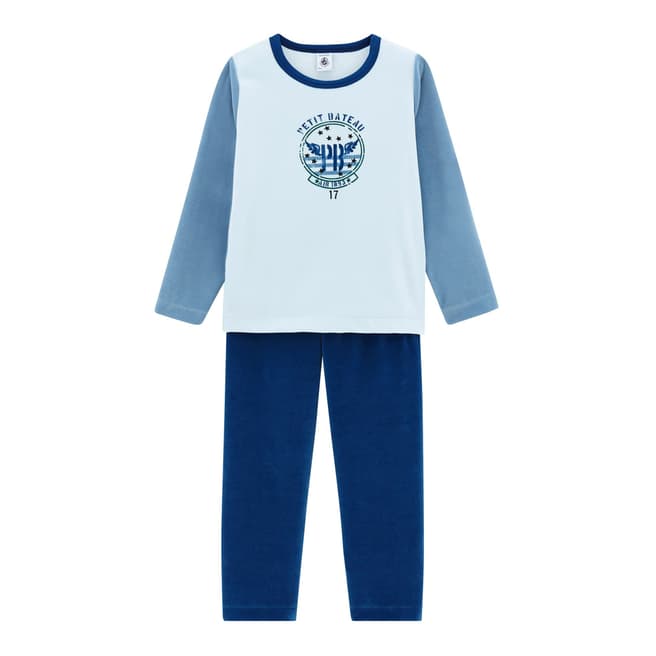 Petit Bateau Boy's Blue Motif Pyjamas 