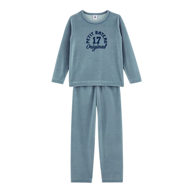 Petit Bateau Boy's Astro Blue Retro Style Pyjamas