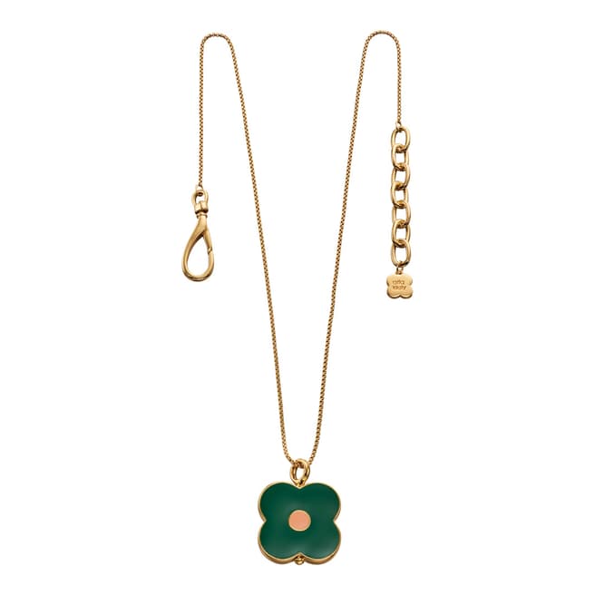 Orla Kiely Yellow Gold Plated Abacus Flower Short Pendant