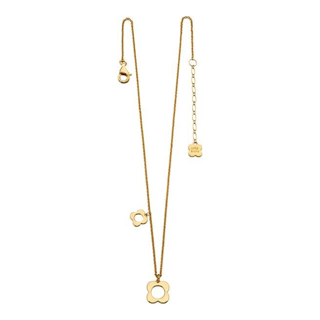 Orla Kiely Yellow Gold Four Point Flower Necklace